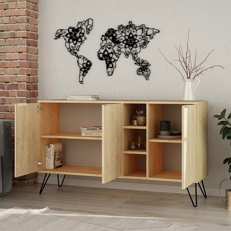 Бюфет Clara в светъл дъб 142x35.5x83см