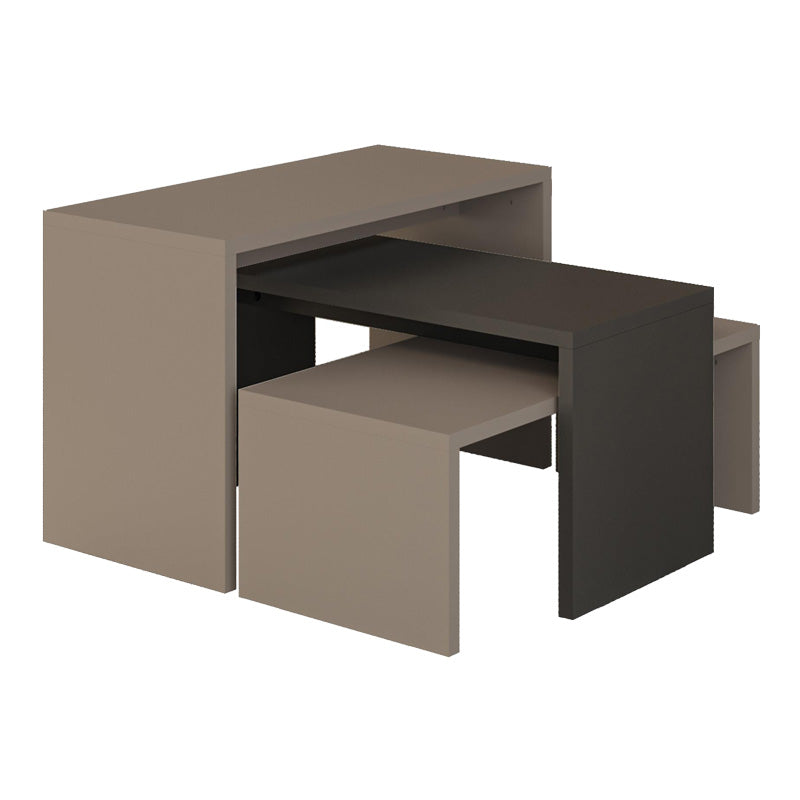 Комплект холни маси Kantar от 3 броя в антрацит - цвят мока 65x30x39см