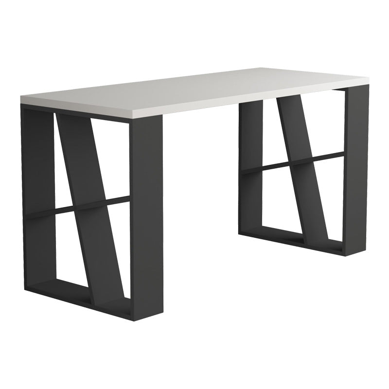 Работна маса honey в бяло-тъмно сив цвят 137x60x75см