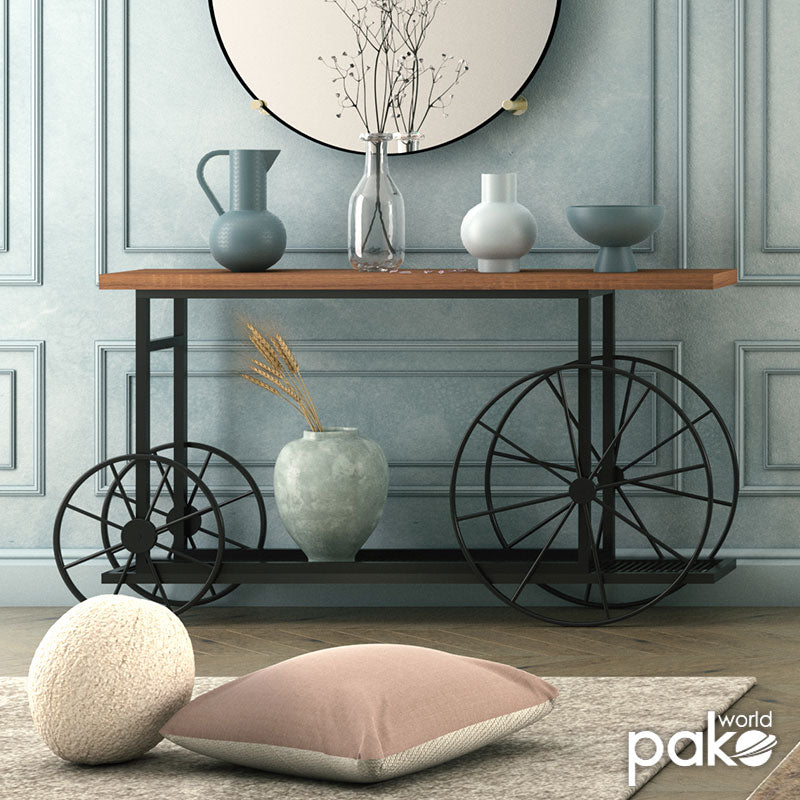 Конзола Bike в цвят черен орех 148x28x85см