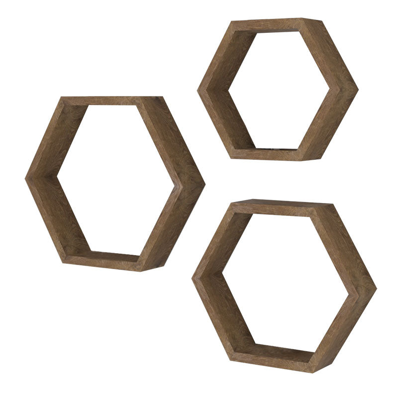 Стенен рафт Valis орех 37x9x32см