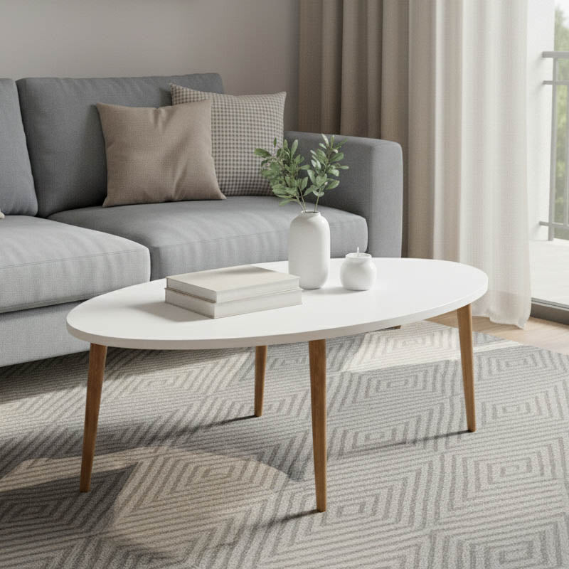 Холна маса Barton бял-кафяв цвят 90x45x40см