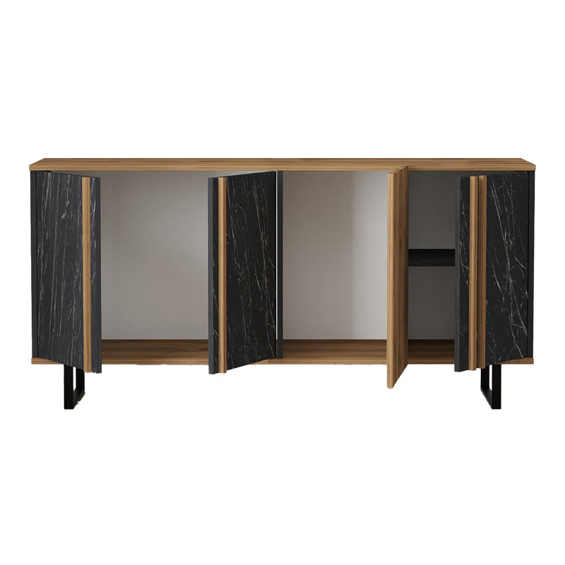 Бюфет Amanda орех-черен 160x40x78.5cm