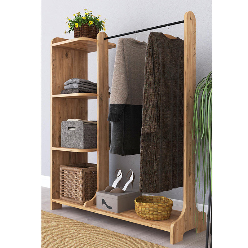 Мебели за антре Renesme светъл орех 106x35x128см