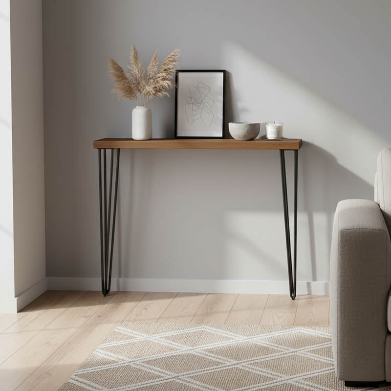 Конзола Tetty черна-черна 90х14х75см