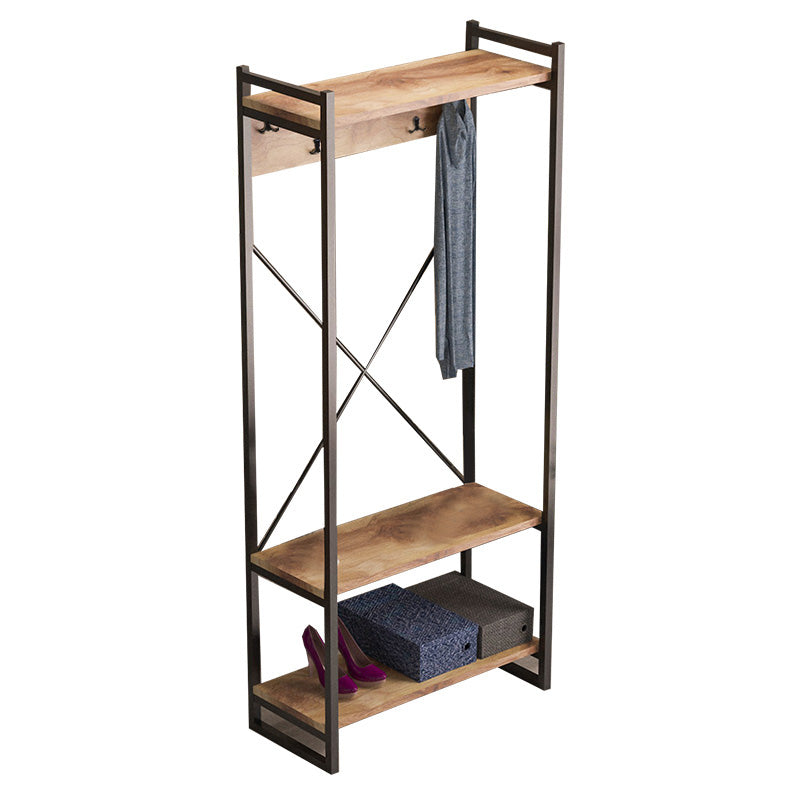 Входна мебел Baker орех-черен 90х34х180см