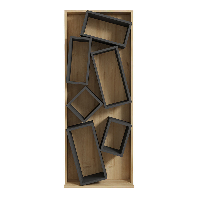 Библиотека Jamey natural-тъмно сива 60x24x153,6см