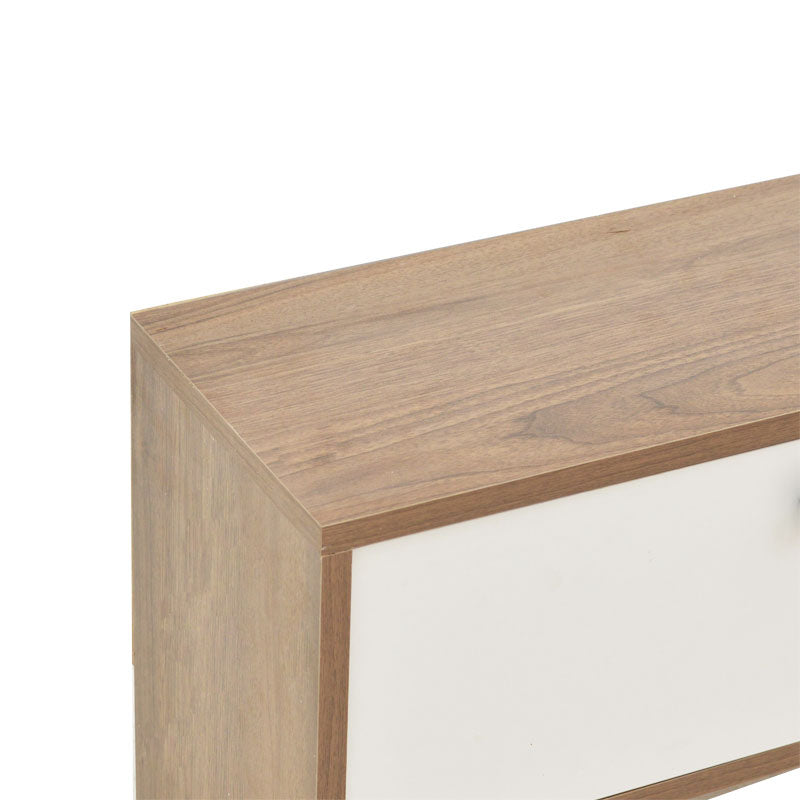 Тв шкаф Salon цвят бяло-орех 120х25х37см