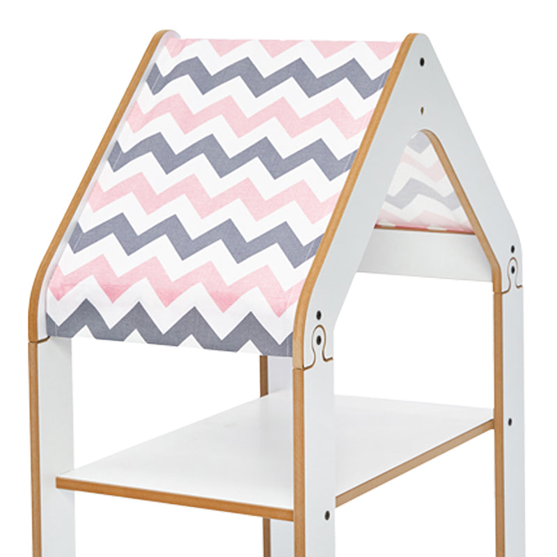 Монтесори етажерка Zoilen бяло-розов мдф 50x30x80см