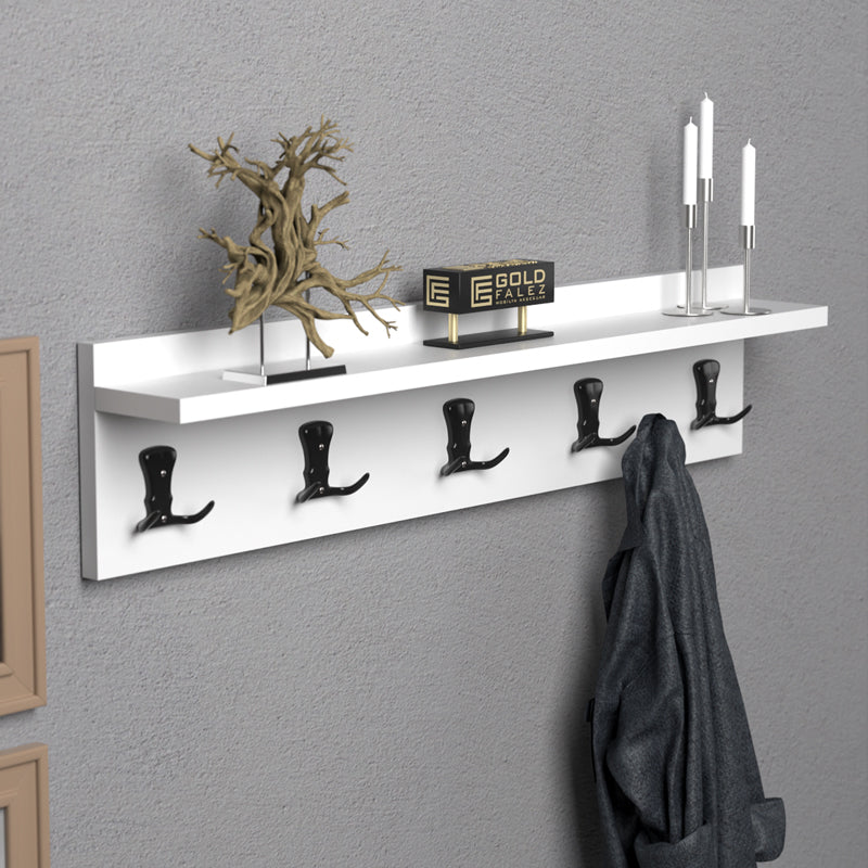 Меламинова закачалка Mec в бял нюанс 80x9.5x18см