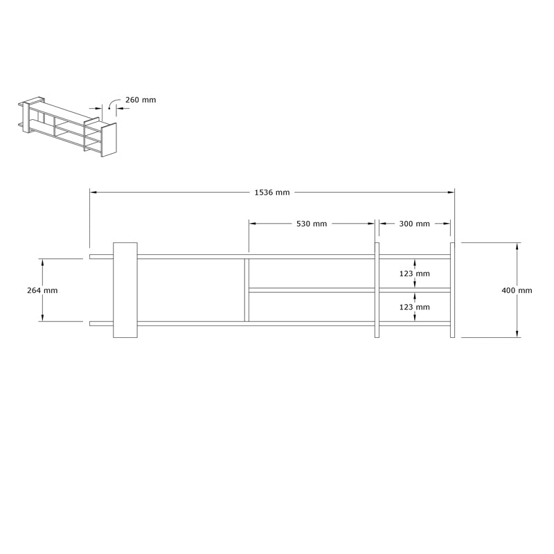 ТВ шкаф Rinia в нюанс дъб-антрацит 153,60x26x40см