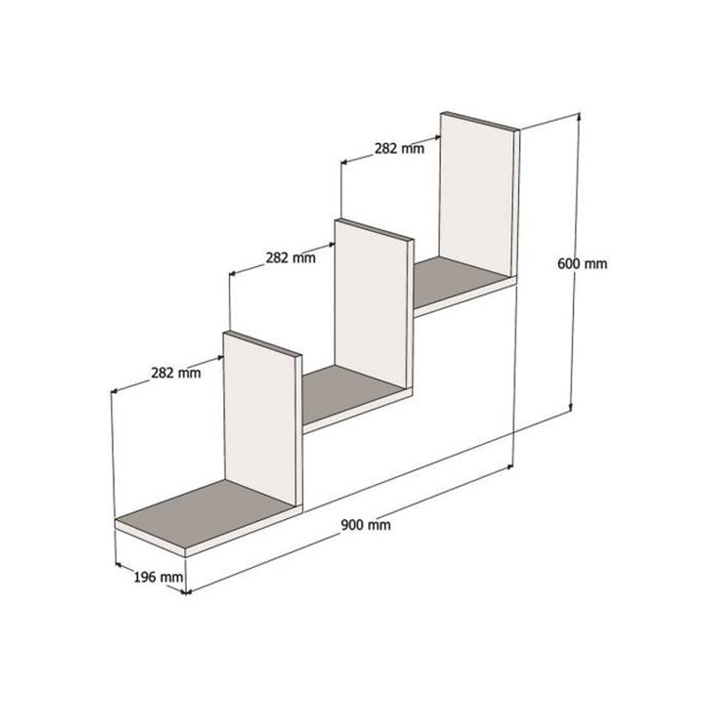 Стенен рафт Mauer цвят антрацит 90x19,6x60 см