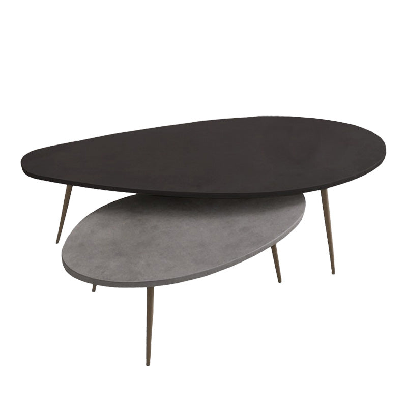 Комплект 2 Холни Маси Monty Черно-Сив - Форма Капка 116x46 см