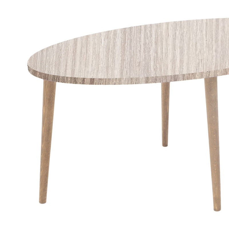 Холна маса Barton с естествен плот и орехови крака 90x45x40 см