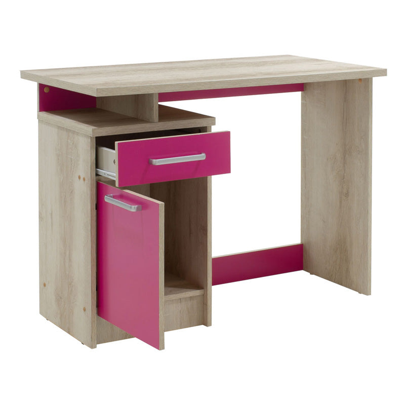 Работно бюро Looney с чекмеджета в цвят castillo-pink 100x55x75cm
