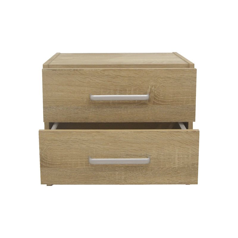 Нощно шкафче Olympus с 2 чекмеджета в цвят светъл дъб 47.5x40.5x40.5