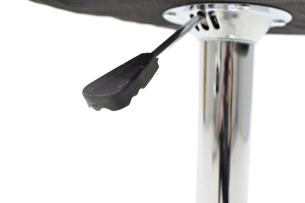 Бар стол Coozy pu в бял цвят хромирана рамка