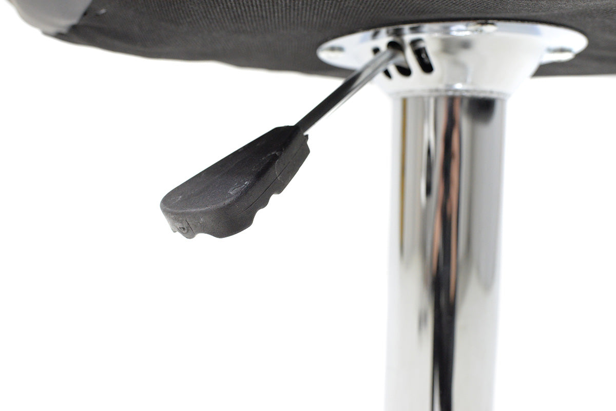 Бар стол Coozy с ПУ в черен цвят метал хром