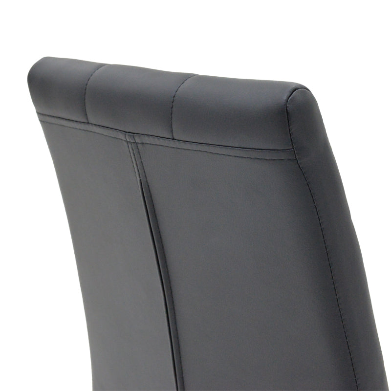 Стол Darrell pu черен - метал хром 42x49x106см