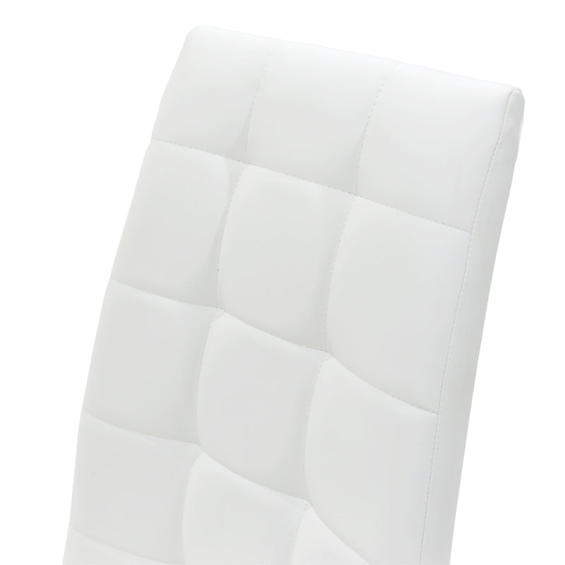 Стол Darrell pu бял-метал хром 42x49x106см