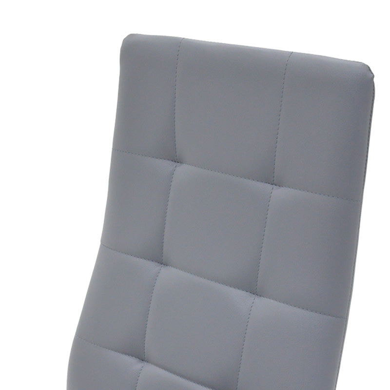 Стол Cube PU сиво-хромиран крак