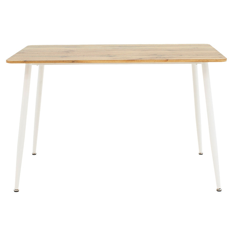 Трапезна маса Cuba MDF цвят сонома-бяло 120x80x75см