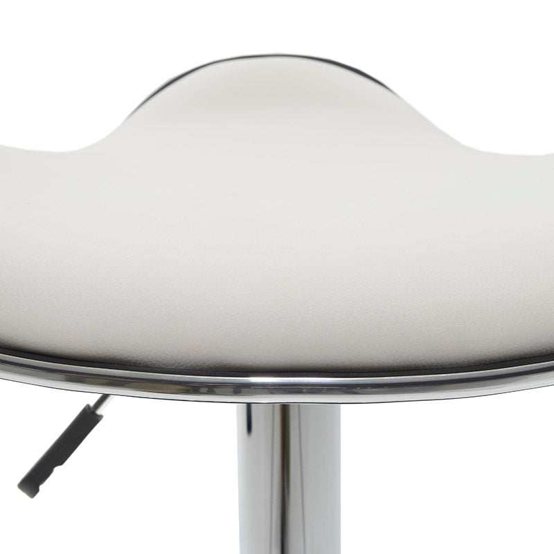 Бар стол Enzo сгъваем бял пу-хром метал 45x44x87см