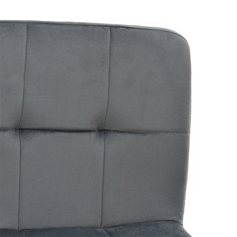 Бар стол Remina сгъваем сив кадифе-черен метал 45x53x112см