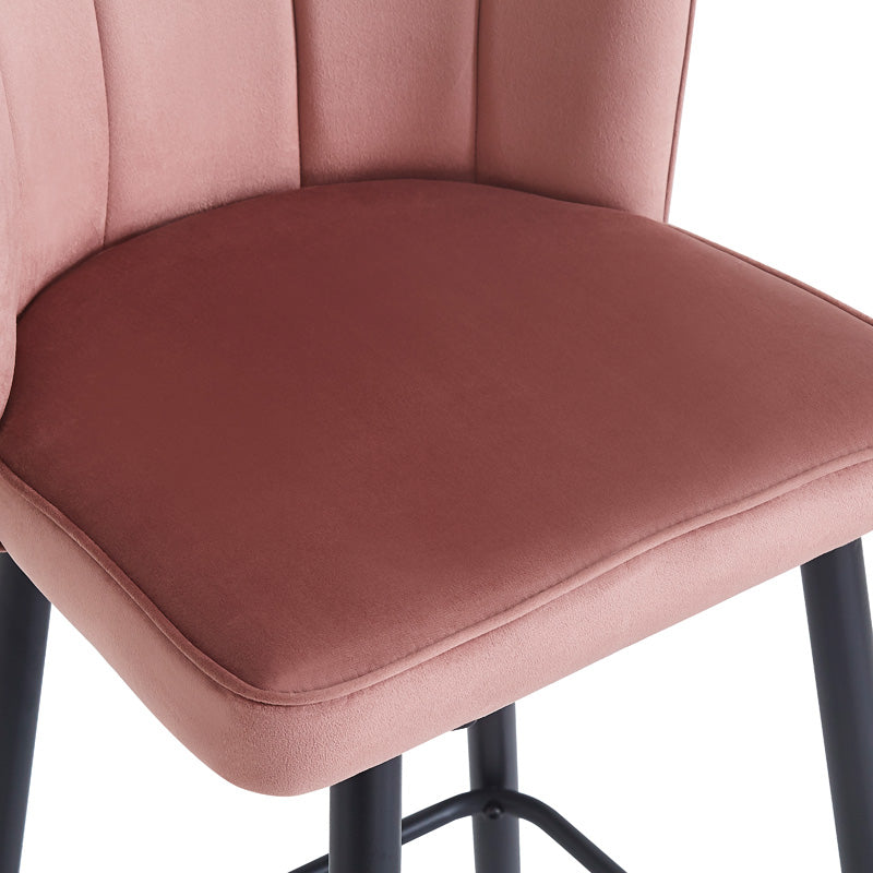 Бар стол Velvi кадифе в цвят гнила ябълка 46x45x105.5см