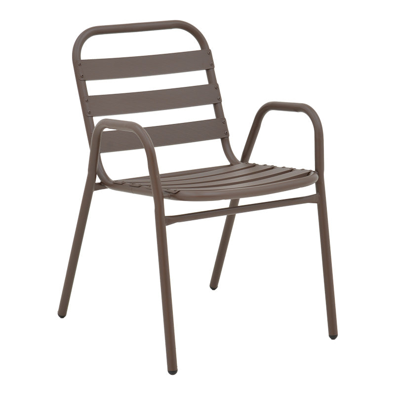 Градински комплект Watson-Sussie кафяв метал и стъкло, маса Φ60x70см