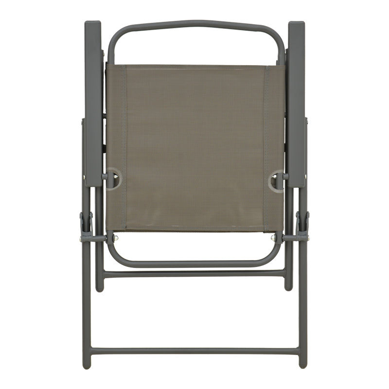 Сгъваем стол Vela антрацит метал-текстил в цвят шампанско 53x58x90см