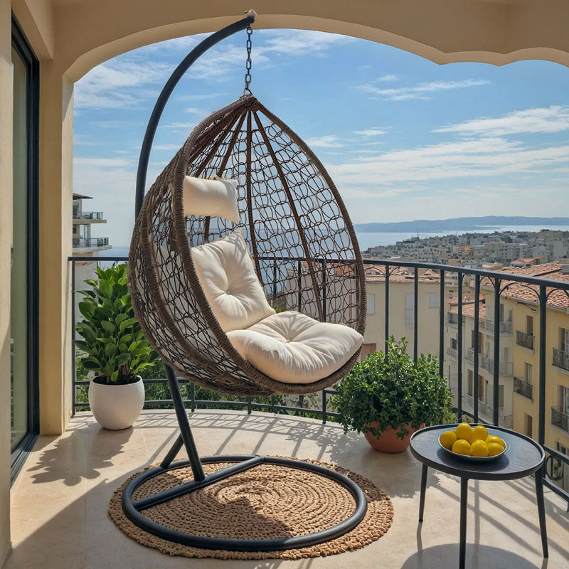 Люлка Zafer metal-pp кафяво-бежова възглавница