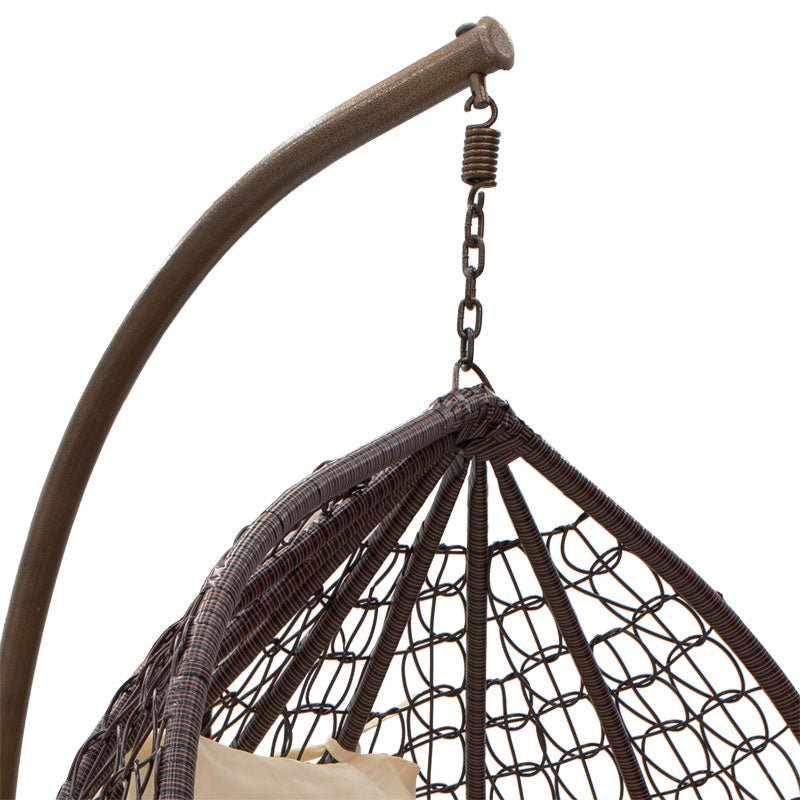 Люлка Zafer metal-pp кафяво-бежова възглавница