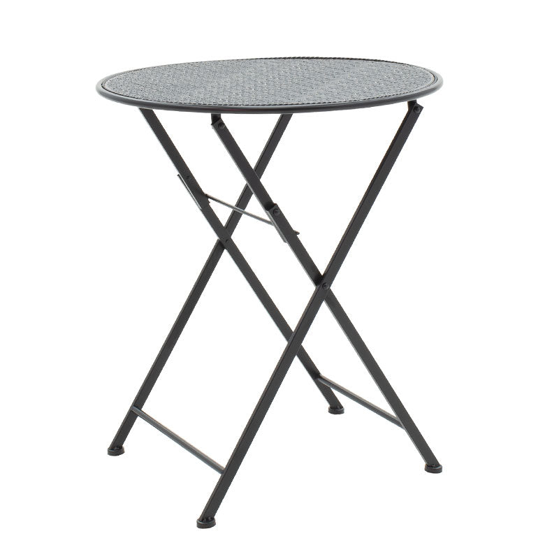 Трапезен комплект 3 бр Walen черен метал с маса ф 60см