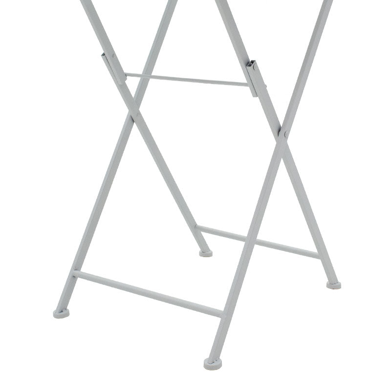 Трапезен комплект 3бр Walen бял метал с маса ф60см