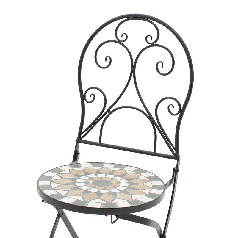 Mosaic трапезарен комплект 3 бр метален черен