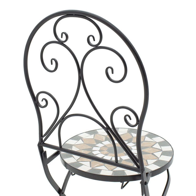 Mosaic трапезарен комплект 3 бр метален черен