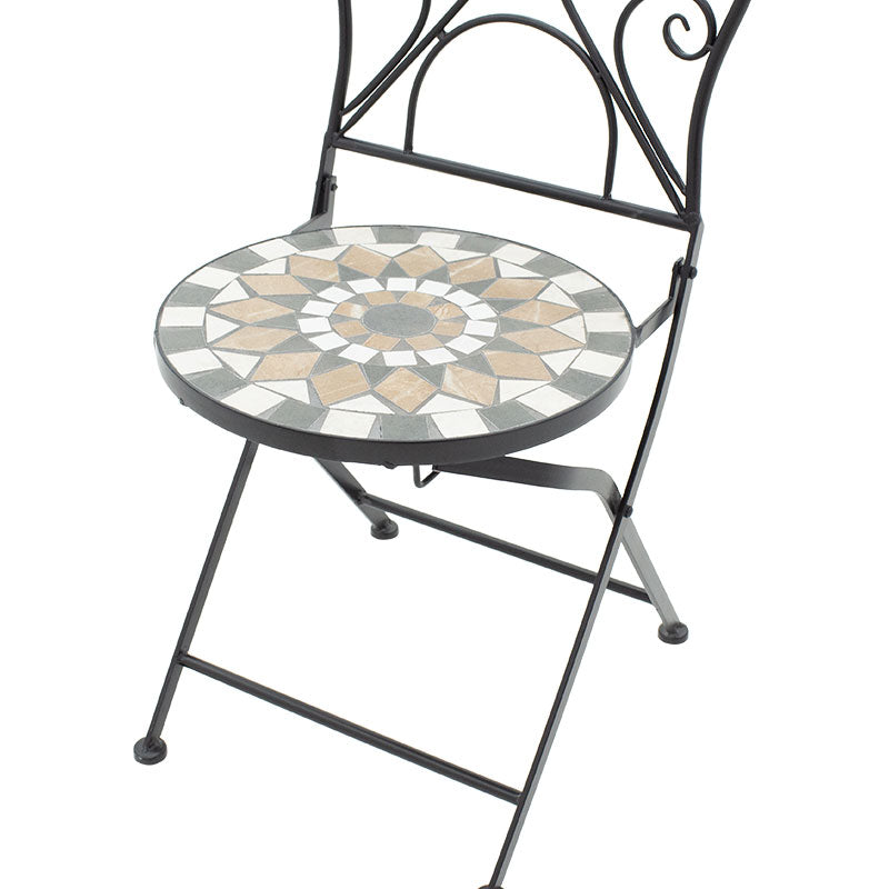 Mosaic трапезарен комплект 3 бр метален черен