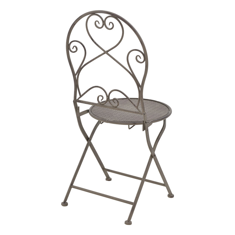 Комплект трапезна маса Walen от 3 бр. метални в бронзов нюанс с маса ф60