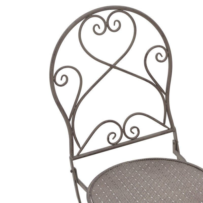 Комплект трапезна маса Walen от 3 бр. метални в бронзов нюанс с маса ф60