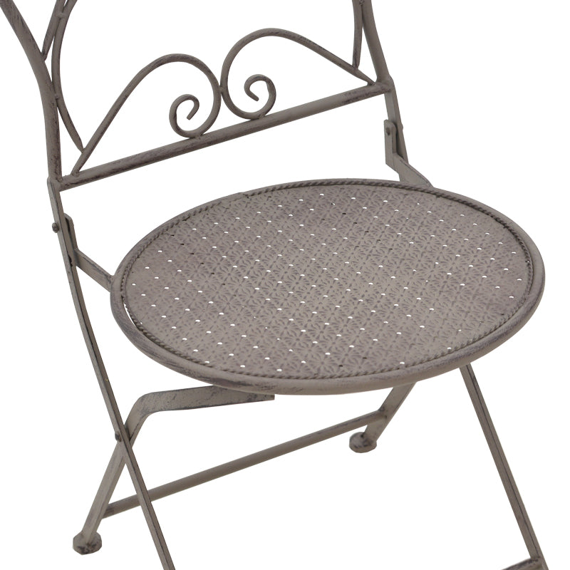 Комплект трапезна маса Walen от 3 бр. метални в бронзов нюанс с маса ф60