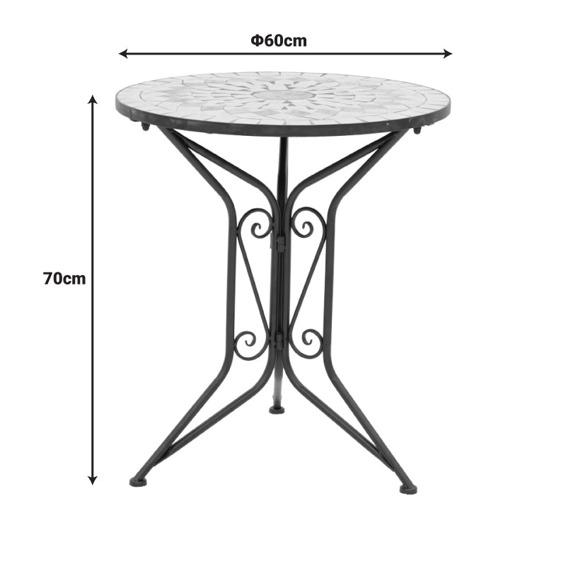 Градински комплект Sellis 3бр мозайка-метал черен