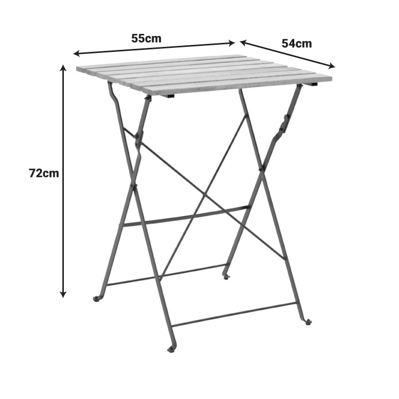 Градински комплект Pometia 3 бр дърво-метал