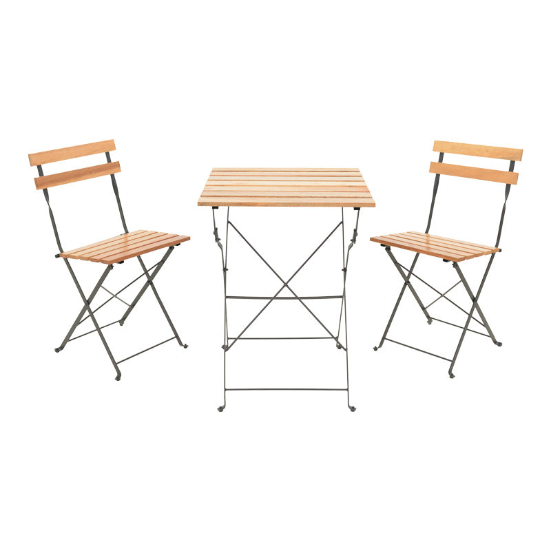 Градински комплект Pometia 3 бр дърво-метал