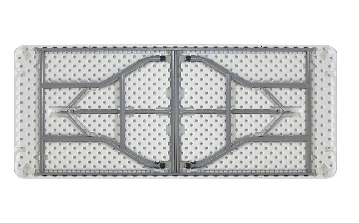 Търговска сгъваема къмпинг маса Aprilia в цвят бял гранит 183x76x74см