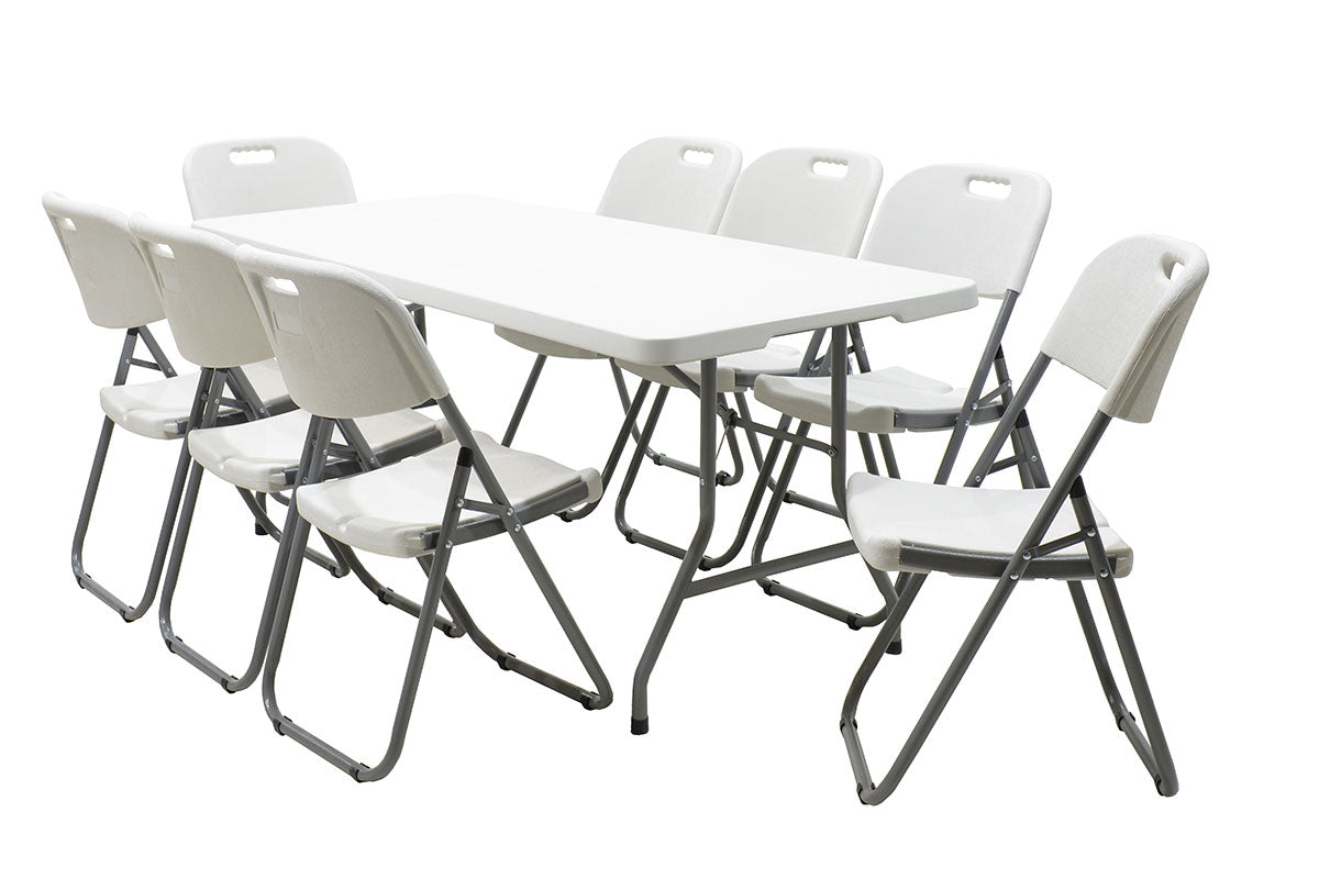 Професионална кетъринг маса Rodeo сгъваема бял гранит 183x76x74