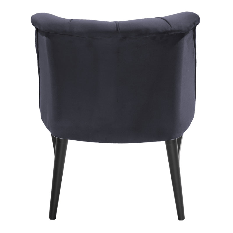 Фотьойл Loreta кадифе антрацит с черни крака 55x57x78см