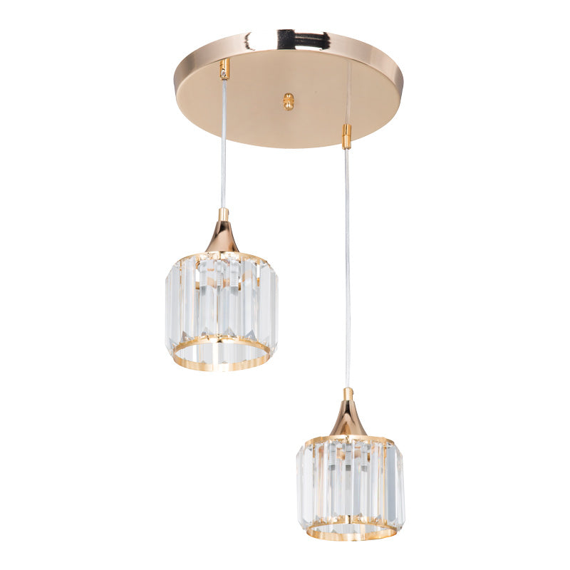 Плафон PWL-1025 Ε27 метал златисто-стъкло D30x70cm