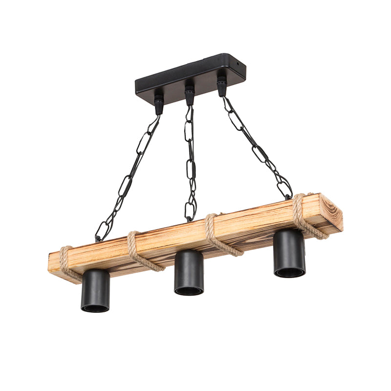 Плафон PWL-1027 Ε27 метал черен-натурален 48.5x10x47cm