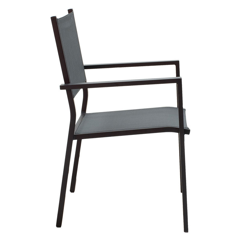 Фотьойл Moly metal black textilene dark grey